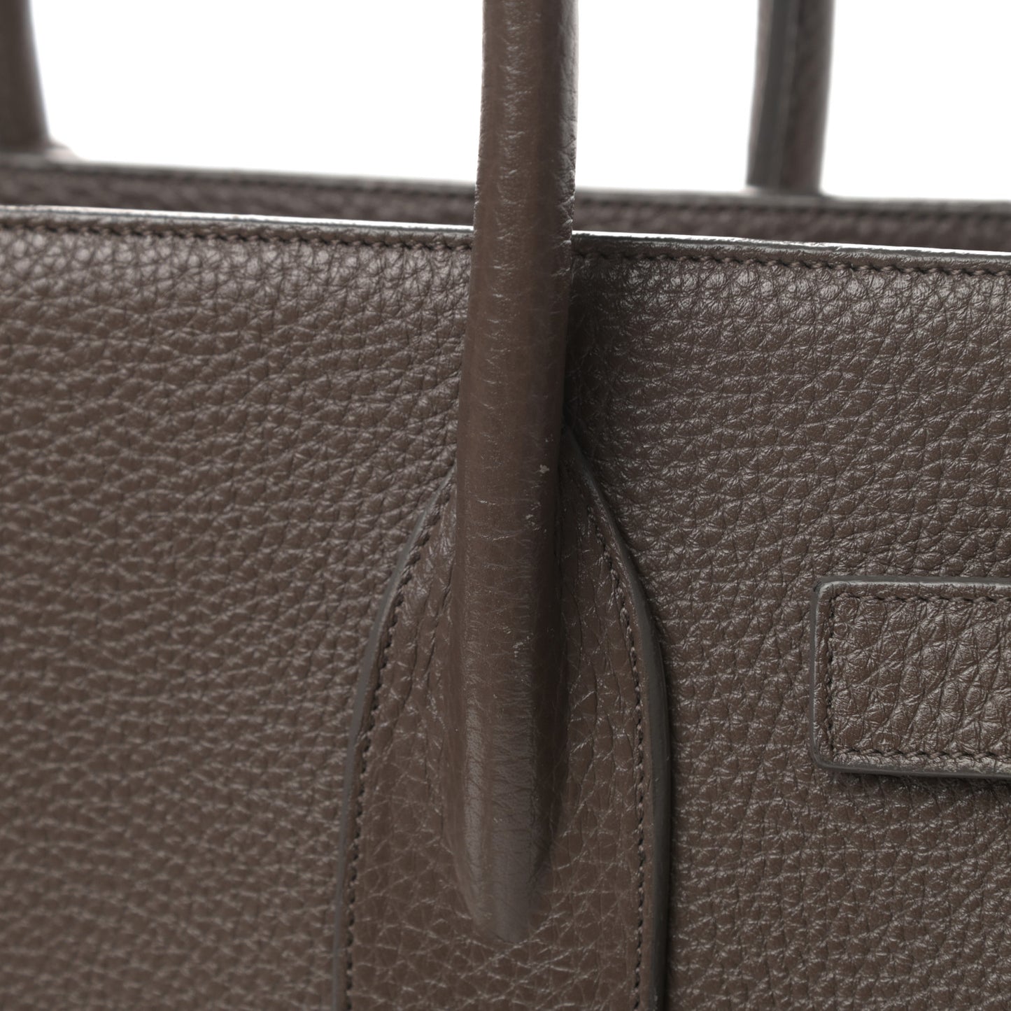 Grained Calfskin Small Sac De Jour Earth