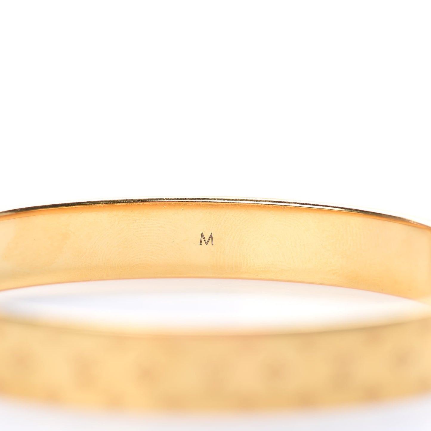 Brass Monogram Nanogram Cuff M Gold