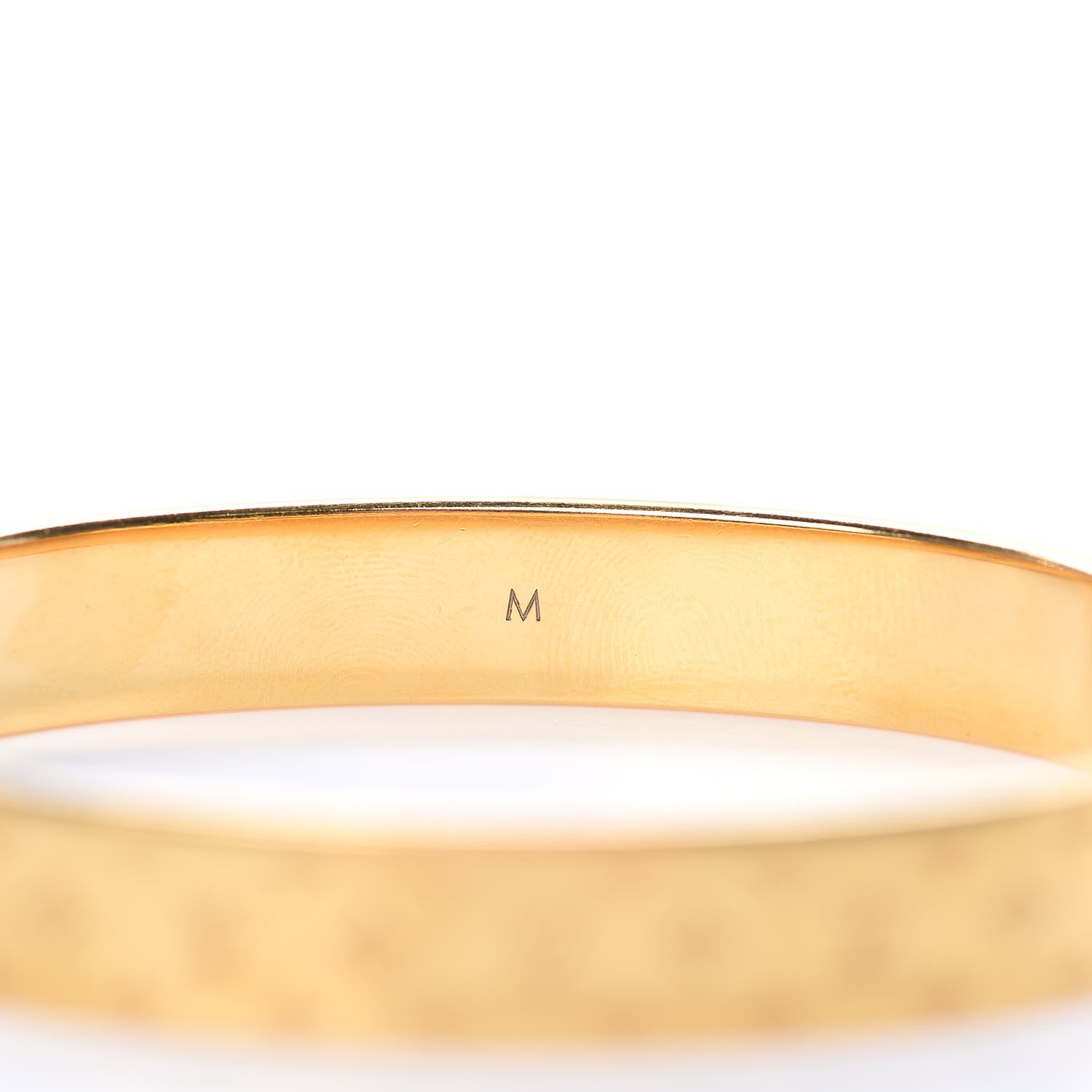 Louis Vuitton Brass Monogram Nanogram Cuff M Gold 4 of 8