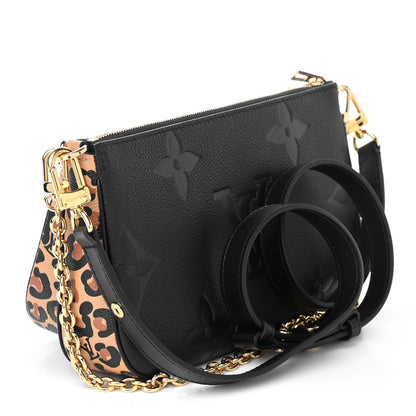 Louis Vuitton Empreinte Monogram Giant Wild At Heart Multi Pochette Accessories Black 3 of 9