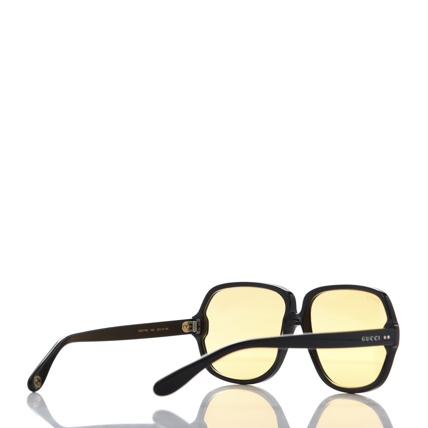 Acetate Sunglasses GG0778S Black Yellow
