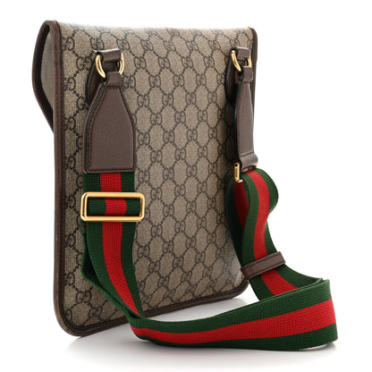Gucci GG Supreme Monogram Web Medium Neo Vintage Flap Messenger Bag Beige New Acero 3 of 14