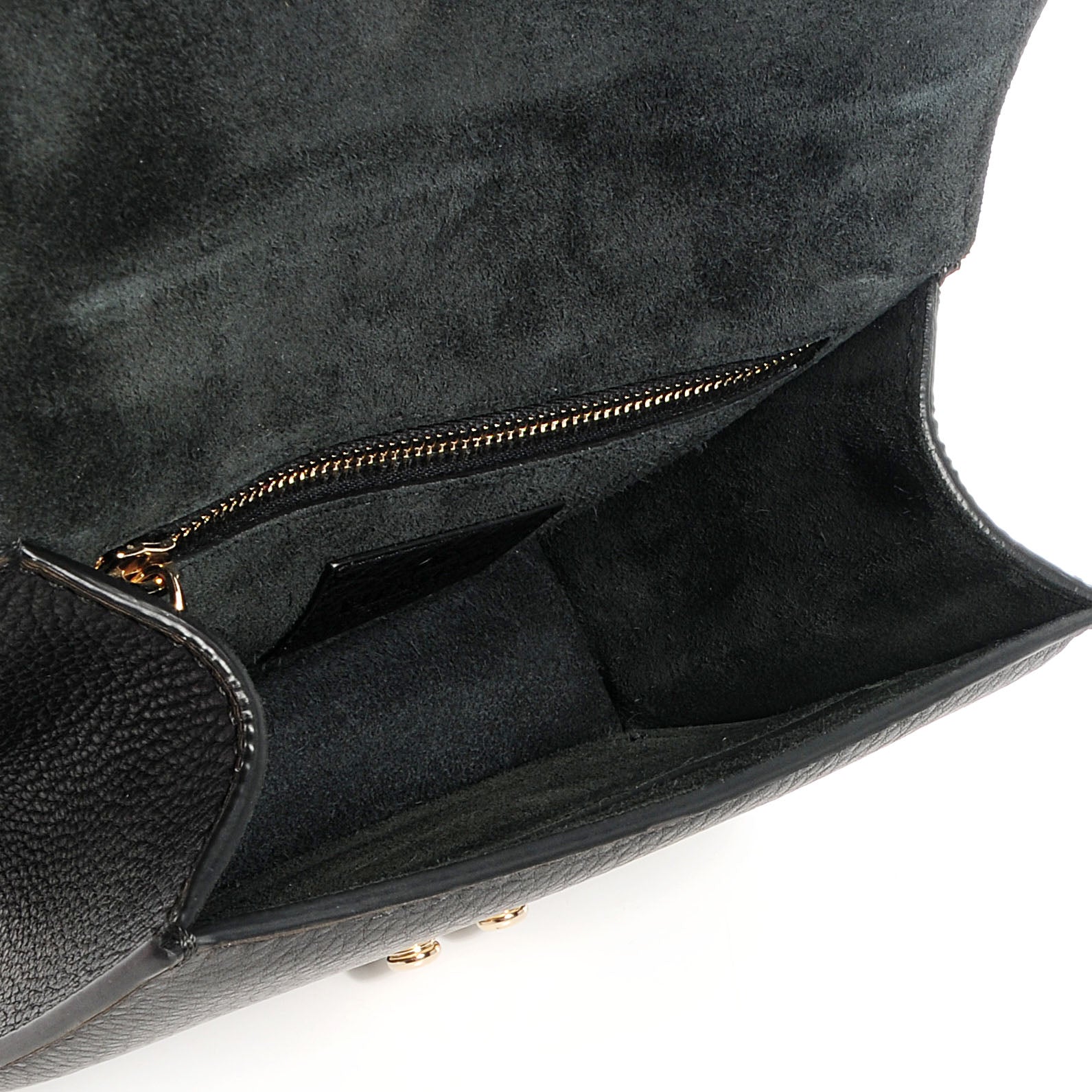 Valentino Garavani Pebbled Calfskin Small Glam Lock Rockstud Flap Black 5 of 7