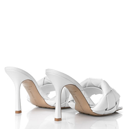 Bottega Veneta Nappa Maxi Intrecciato Lido Mule Sandals 39 Optic White 3 of 9