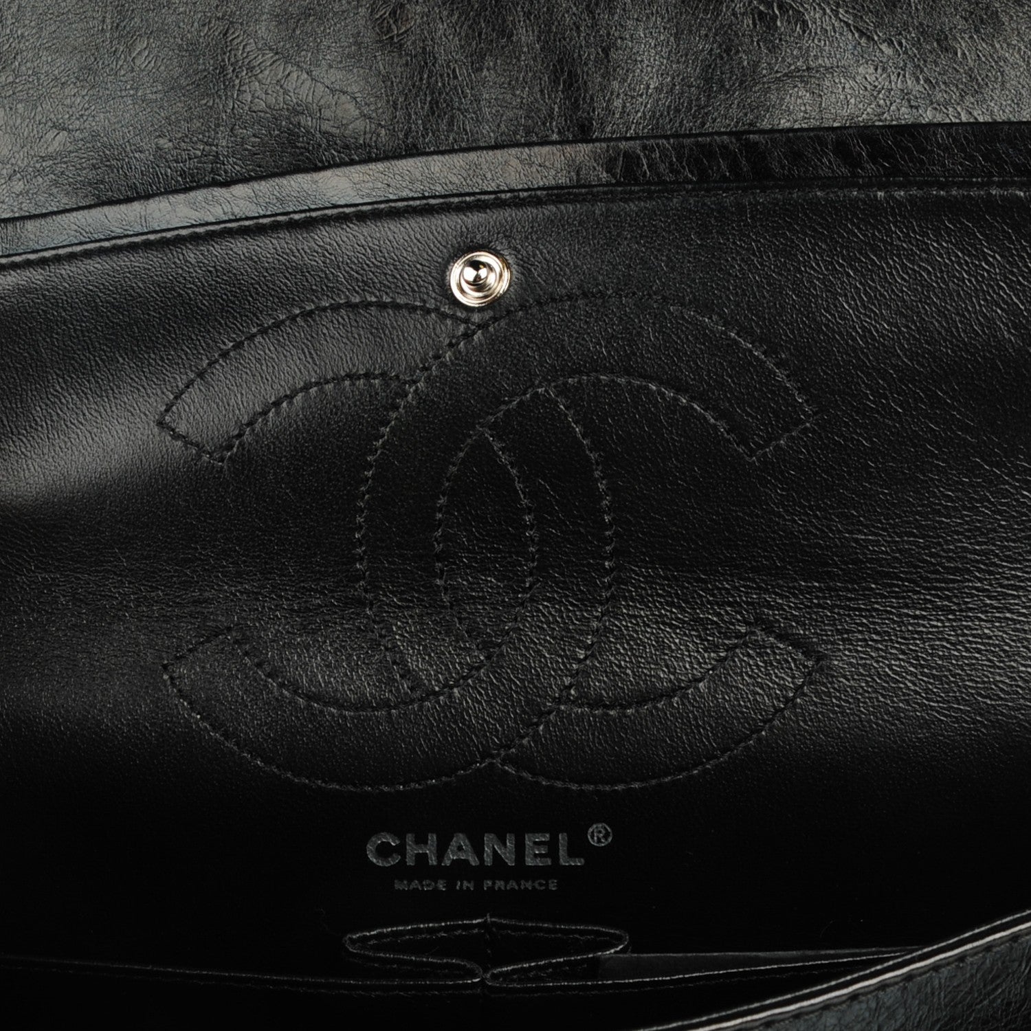 Chanel CHANELGlazed Calfskin Quilted 2.55 Reissue 226 Flap Black 7 of 9