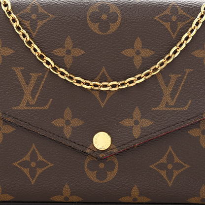 Louis Vuitton Monogram Pochette Felicie Chain Wallet Fuchsia 21 of 29