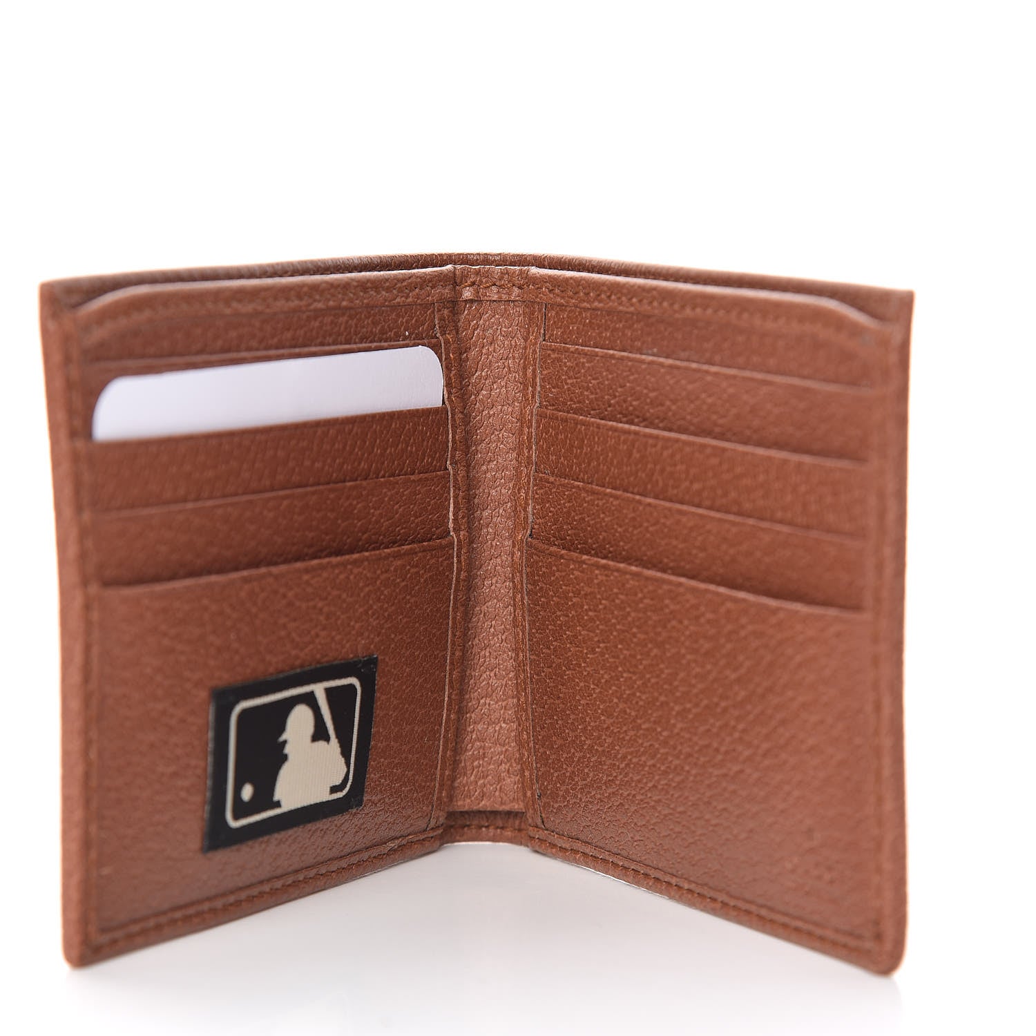 Gucci X MLB Monogram NY Yankees Bi-Fold Wallet Beige Ruggine Ivory 5 of 9