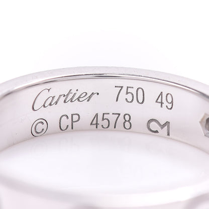 Cartier 18K White Gold Diamond 4mm LOVE Wedding Band Ring 49 4.75 4 of 4