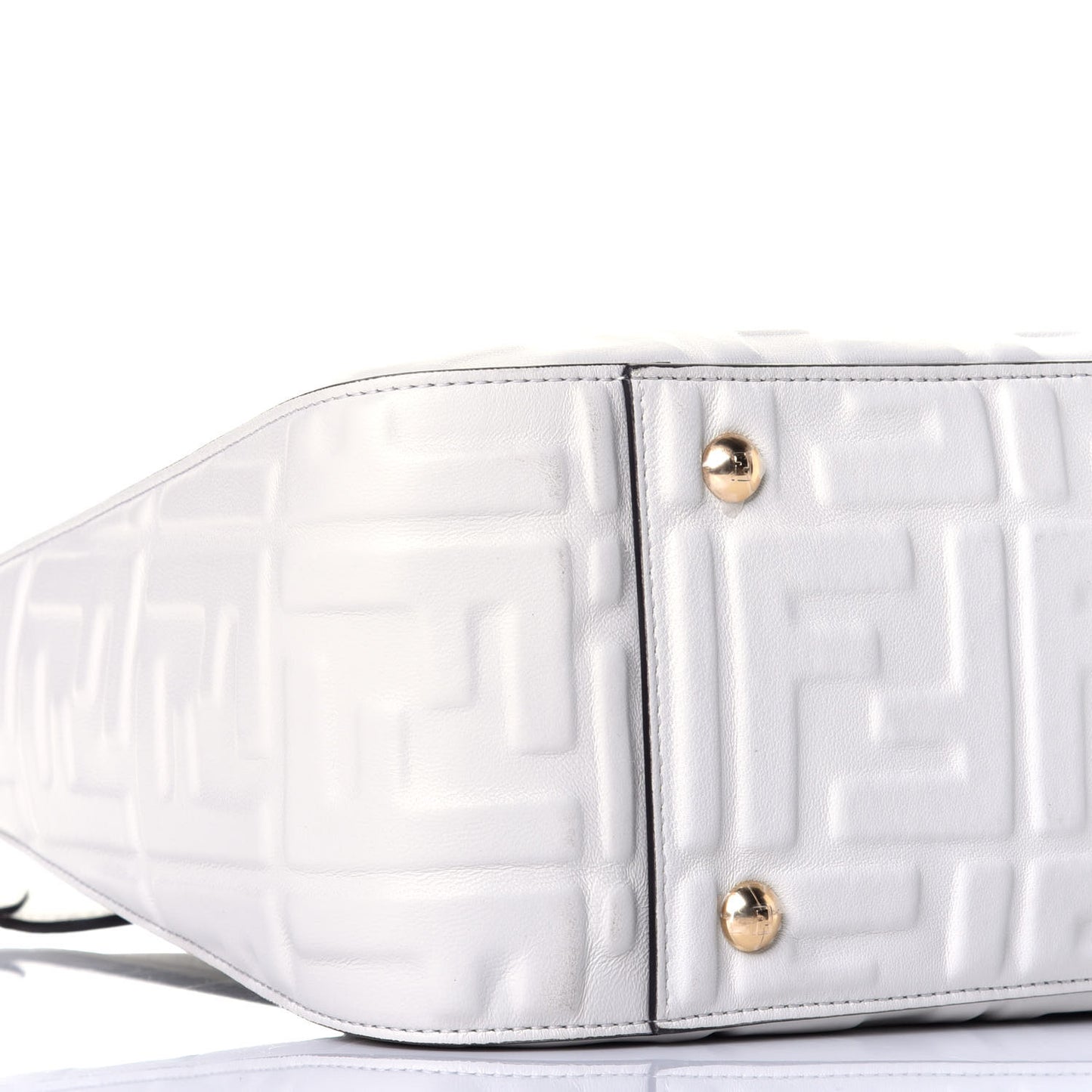 Nappa FF 1974 Embossed Small FF Tote White