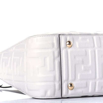 Fendi Nappa FF 1974 Embossed Small FF Tote White 8 of 10