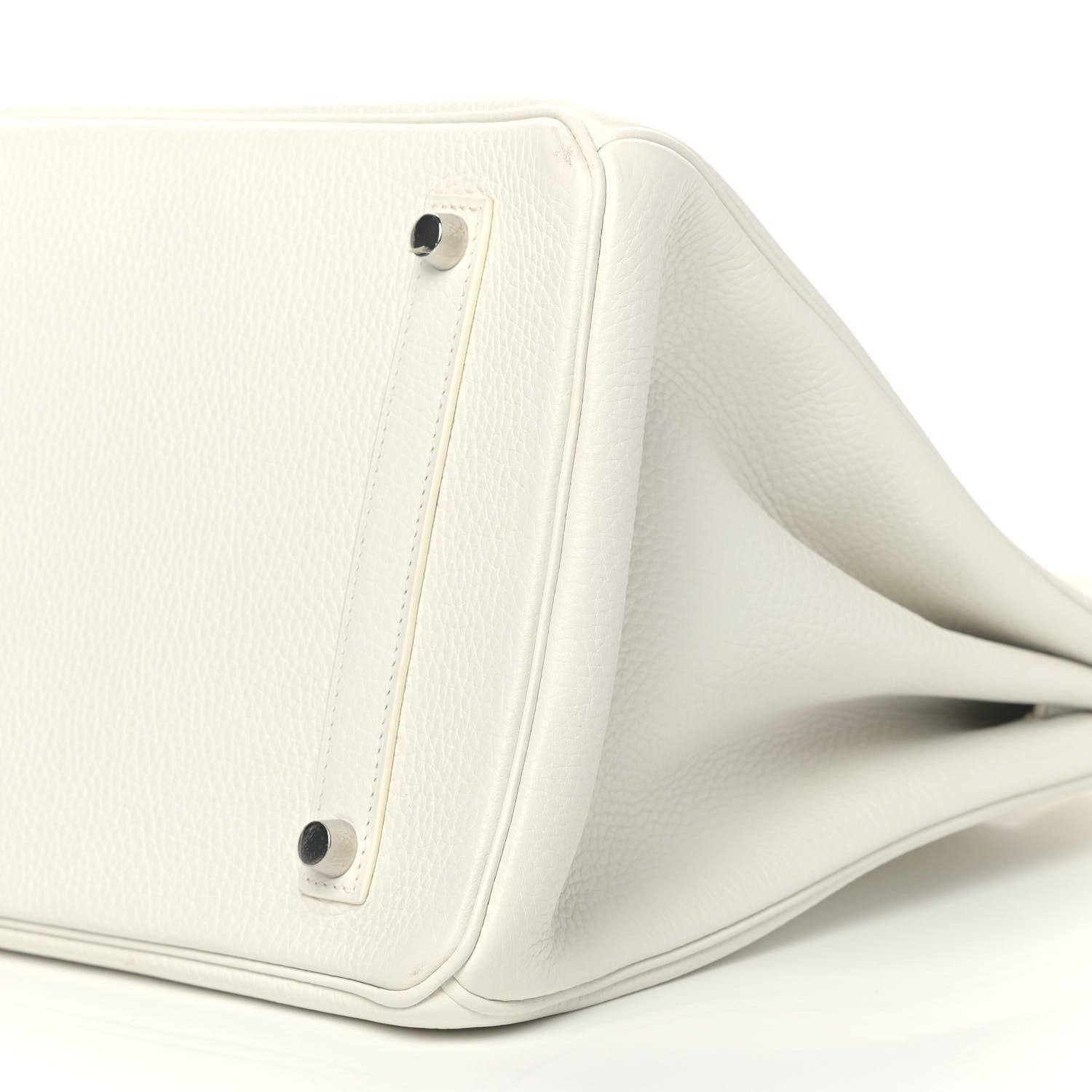 Hermes Taurillon Clemence Birkin 35 White 7 of 10