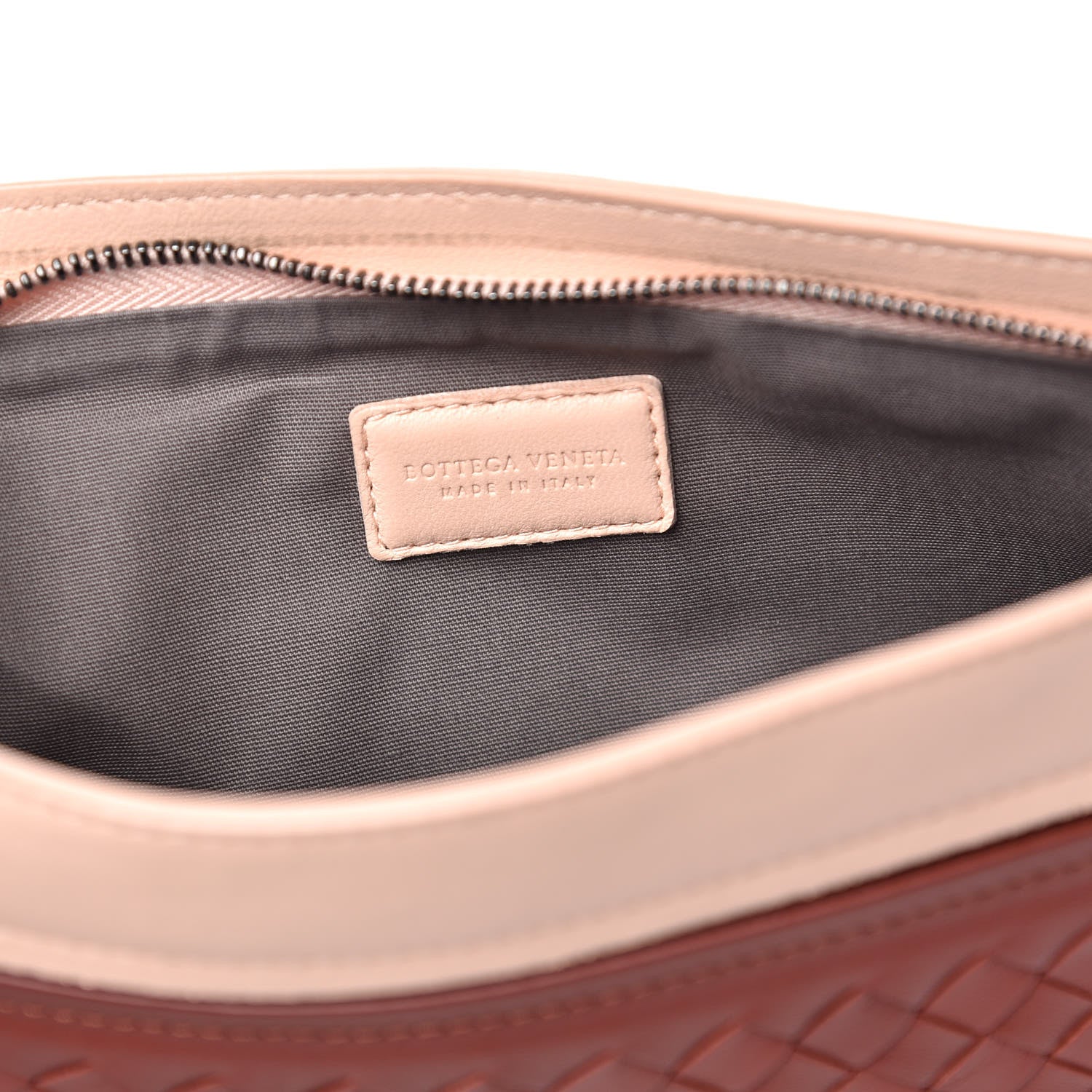 Bottega Veneta Nappa Intrecciato Zip Pouch Pink Brique 6 of 13