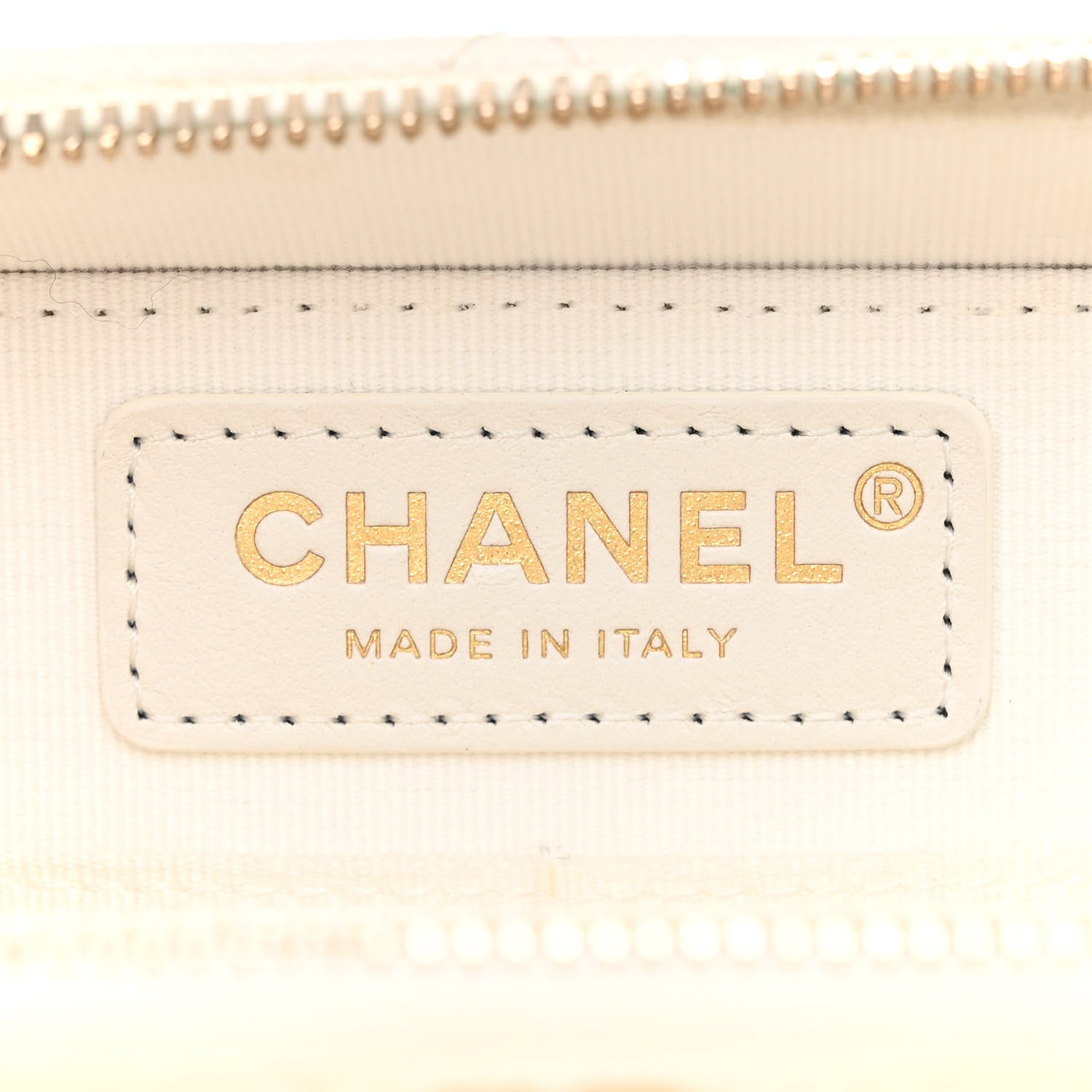 Chanel Caviar Quilted Top Handle Vanity Case White 7 of 11
