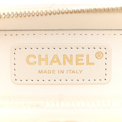 Chanel Caviar Quilted Top Handle Vanity Case White 7 of 11