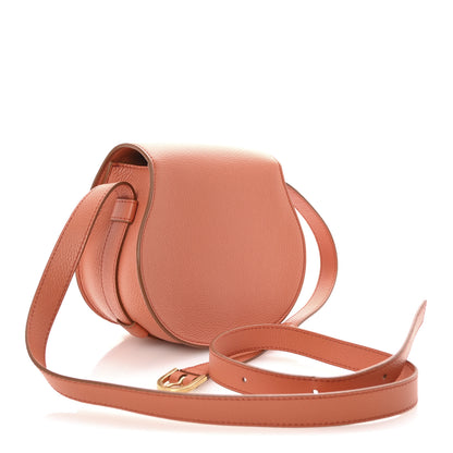 Chloe Grained Calfskin Small Marcie Saddle Bag Orange 3 of 10