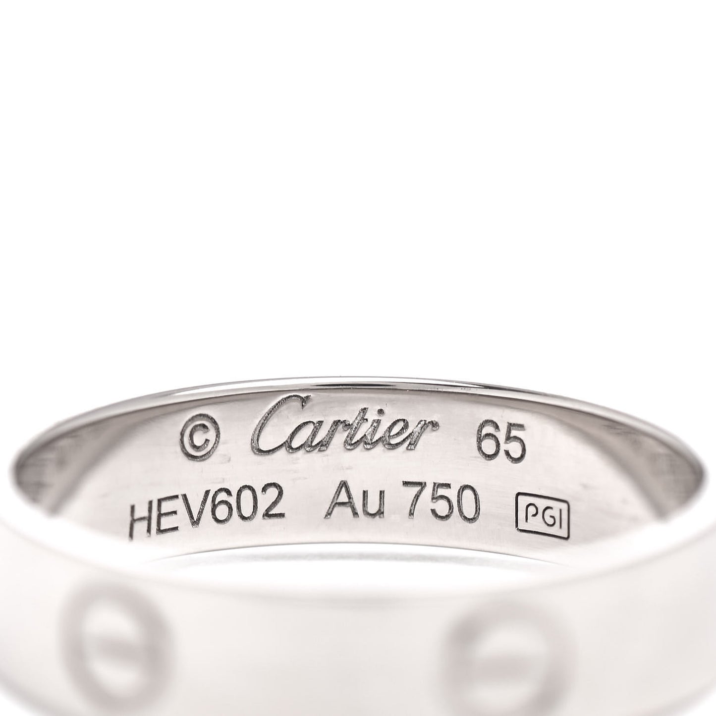 18K White Gold 5.5mm LOVE Ring 65 11