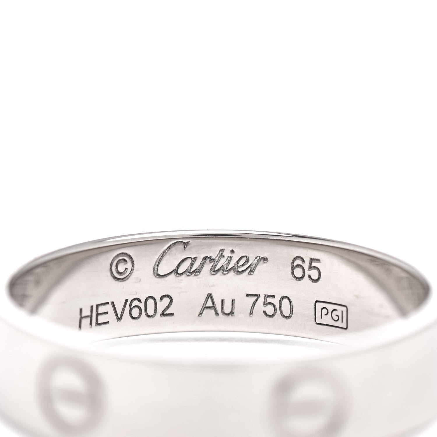 Cartier 18K White Gold 5.5mm LOVE Ring 65 11 4 of 4
