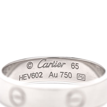 Cartier 18K White Gold 5.5mm LOVE Ring 65 11 4 of 4
