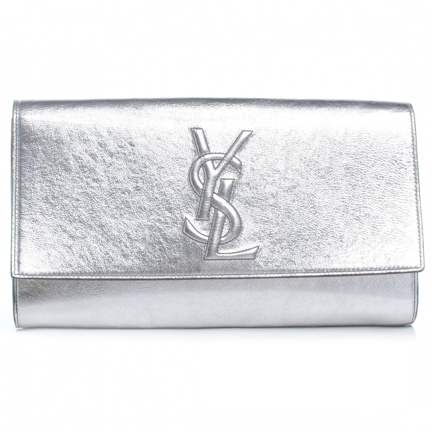 Metallic Belle de Jour Clutch Silver