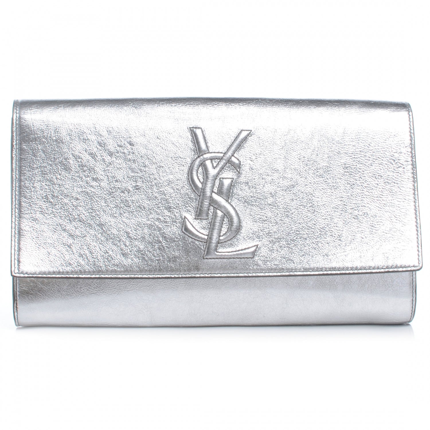 Saint Laurent Metallic Belle de Jour Clutch Silver 1 of 7