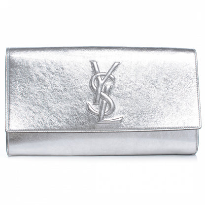 Saint Laurent Metallic Belle de Jour Clutch Silver 1 of 7