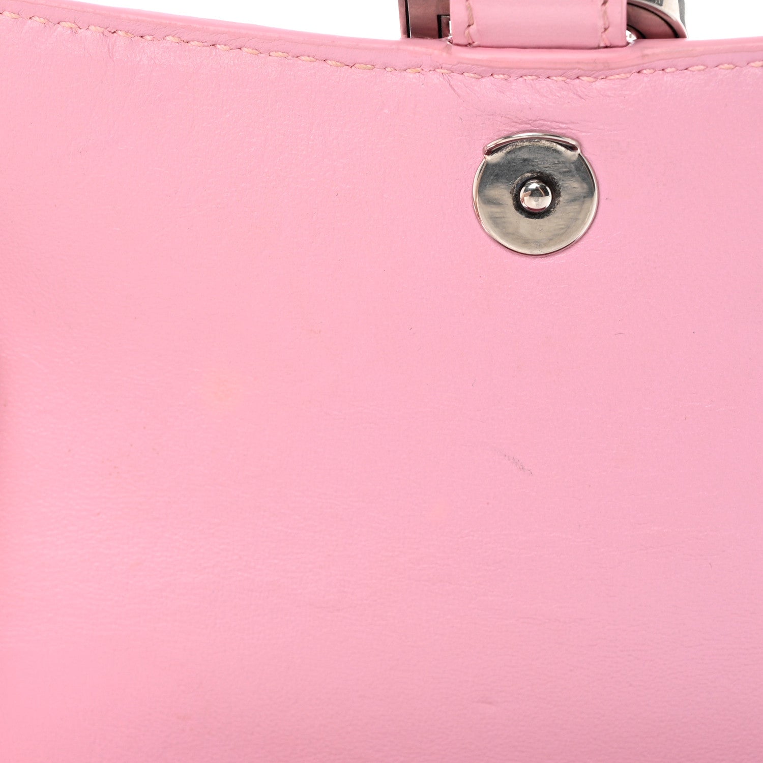 Balenciaga Shiny Calfskin Crocodile Embossed Hourglass Top Handle Bag XS Candy Pink 11 of 12