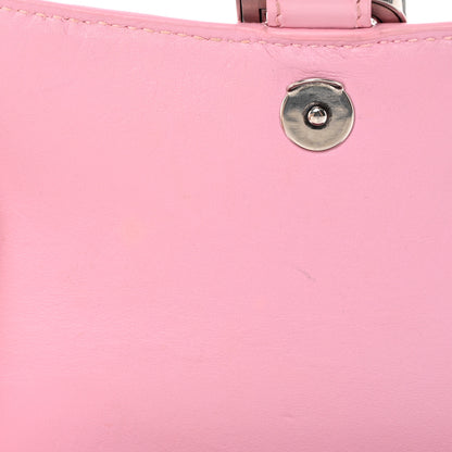 Balenciaga Shiny Calfskin Crocodile Embossed Hourglass Top Handle Bag XS Candy Pink 11 of 12