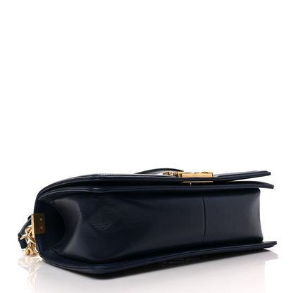 Chanel Lambskin Quilted Medium Boy Flap Dark Navy 4 of 8