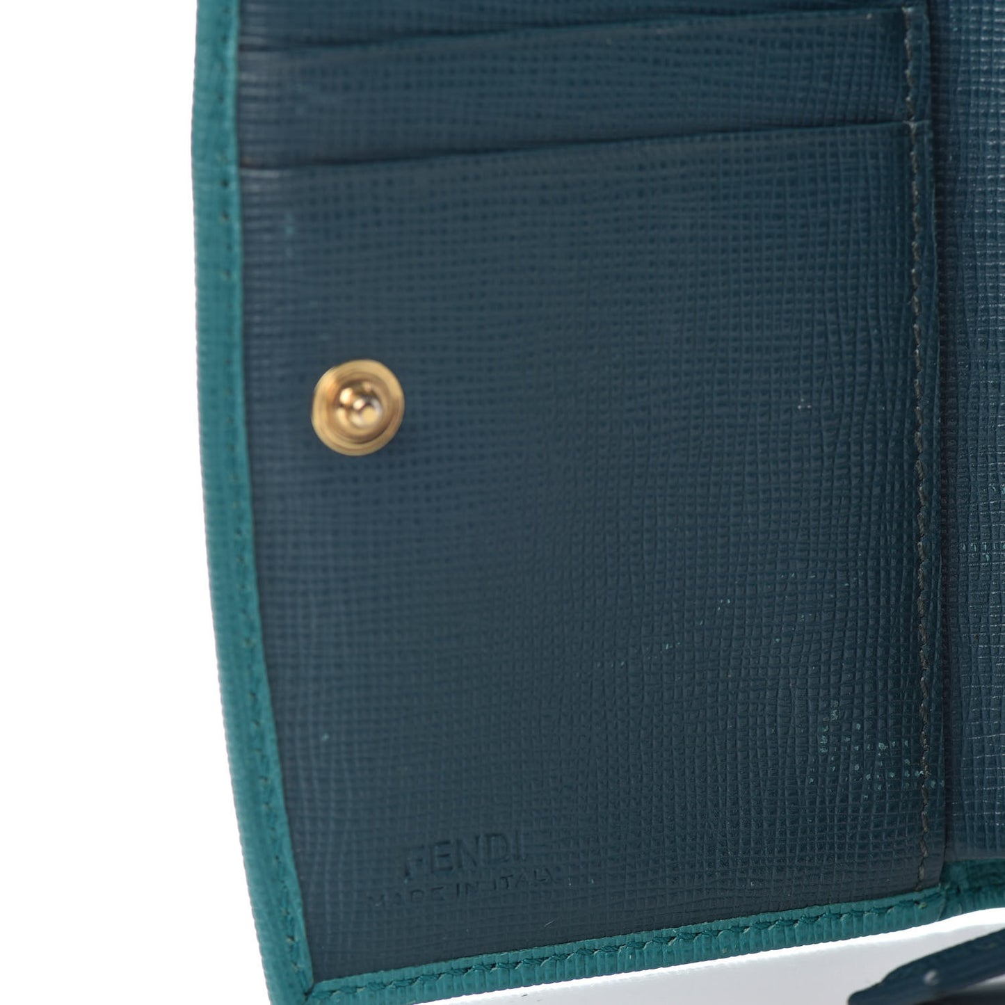 Vitello Elite Bi-Color Compact Wallet Lago Oceano