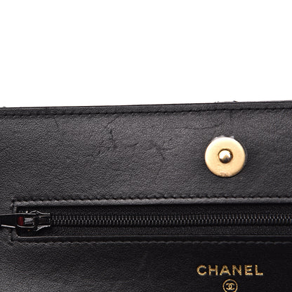 Chanel Goatskin Quilted 19 Wallet On Chain WOC Black 11 of 15