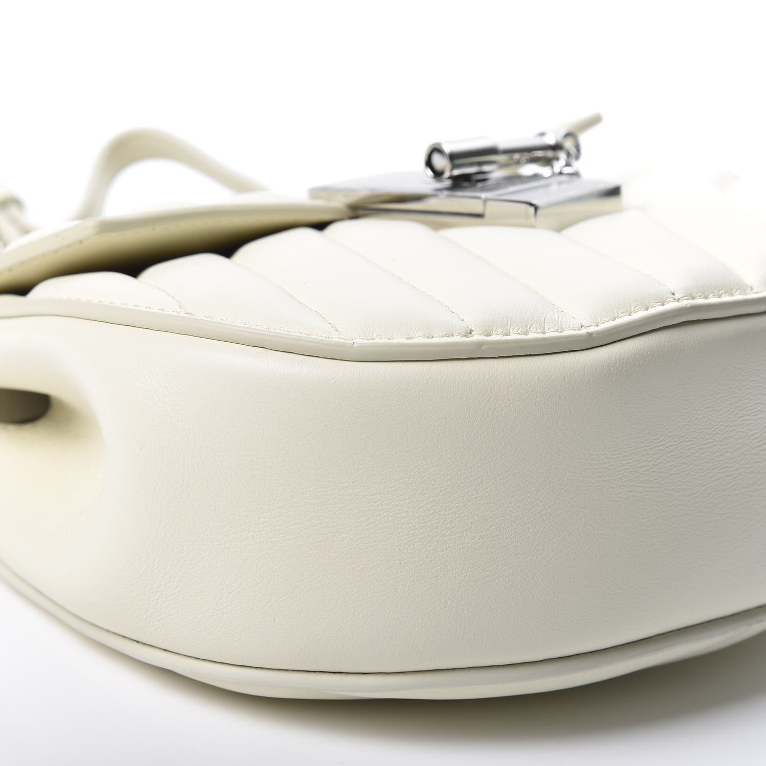 Chloe Calfskin Quilted Mini Drew Bijou Shoulder Bag Natural White 5 of 9