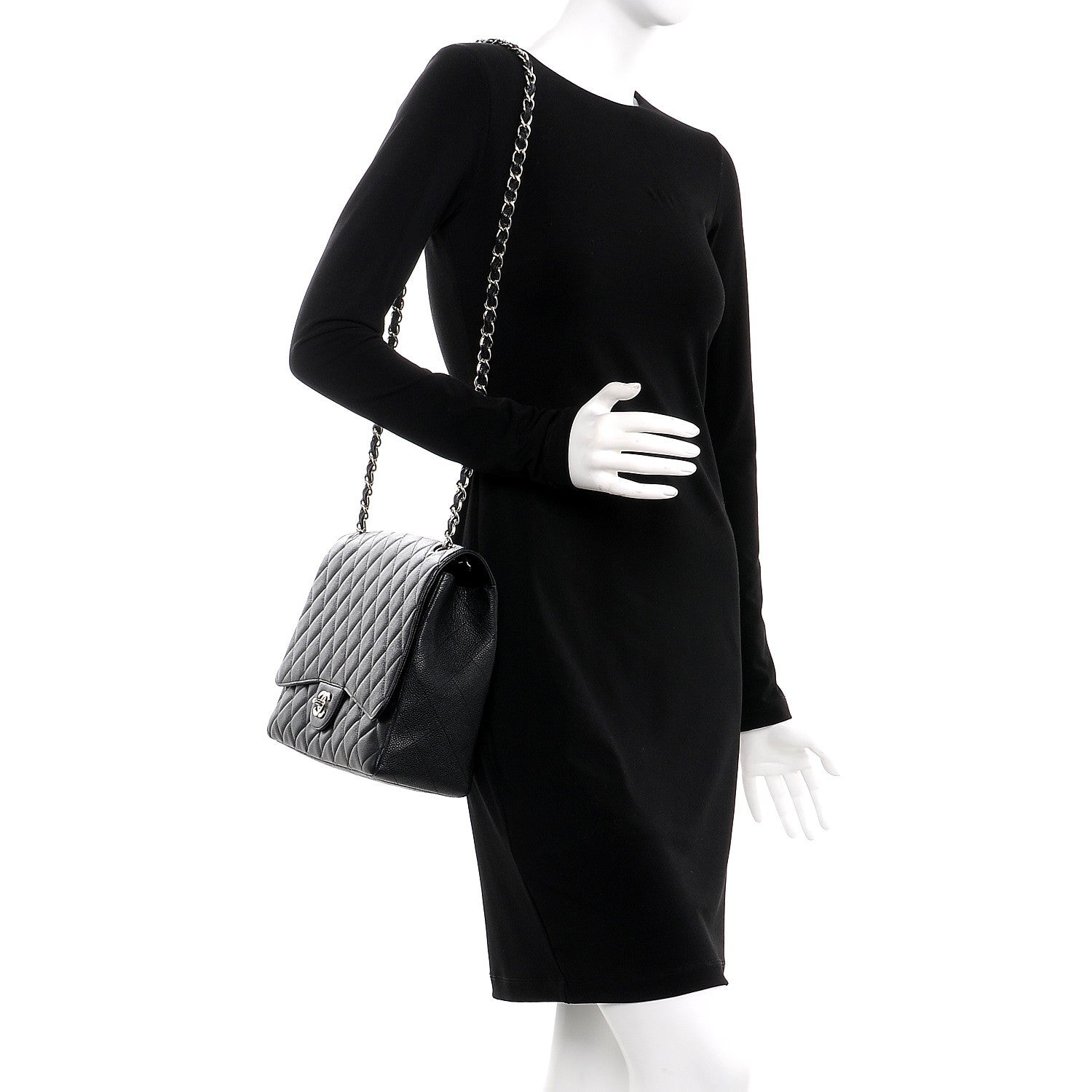 Chanel Caviar Quilted Maxi Single Flap Black 2 of 11