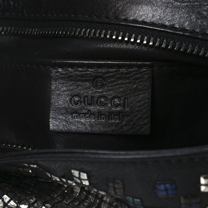 Gucci Calfskin Studded Evening Clutch  Black Silver 6 of 11