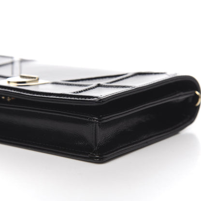 Christian Dior Patent Diorama Wallet on Chain Pouch Black 8 of 11