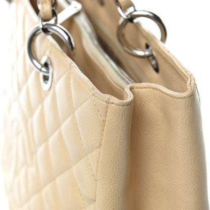 Chanel Caviar Quilted Grand Shopping Tote GST Beige Clair 21 of 22
