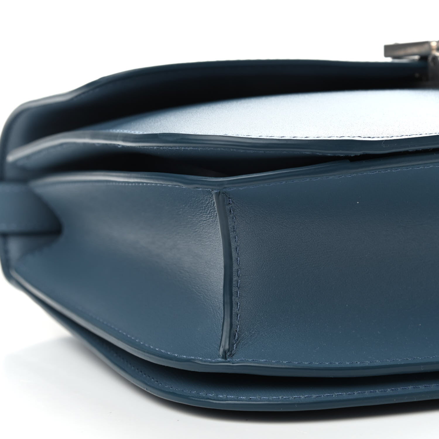 Celine Box Calfskin Medium Classic Box Flap Bag Blue Slate 7 of 8