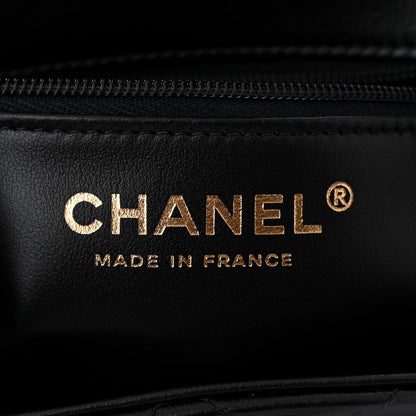 Chanel Shiny Aged Calfskin Quilted Nano Kelly Shopper Black 6 of 11