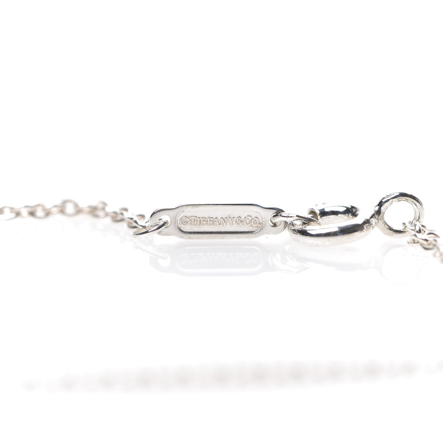 Tiffany Sterling Silver Double Heart Cutout Pendant Necklace 5 of 6