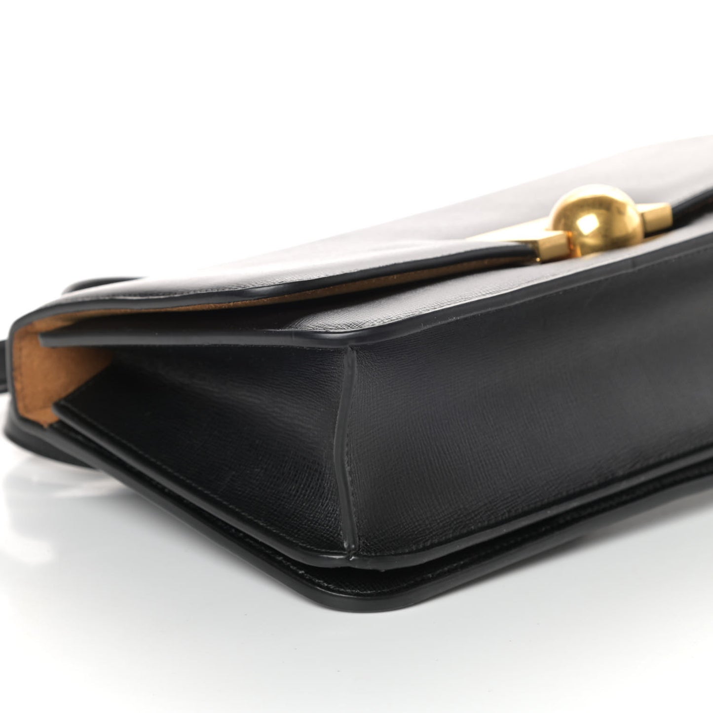 Calfskin Stamped Classic BV Bag Black