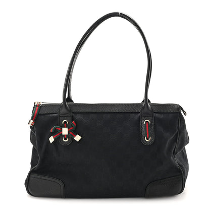 Gucci Monogram Medium Princy Tote Black 1 of 10