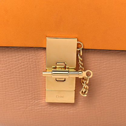 Chloe Grained Calfskin Lambskin Medium Bi-Color Drew Shoulder Bag Wet Sand Sunflower 13 of 15