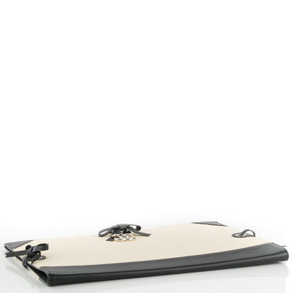 Chanel Caviar Stitched Bowtie Drawing Portfolio Dark White Black 4 of 6