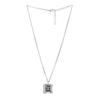 Chanel Lucite CC Square Charm Necklace 3 of 9