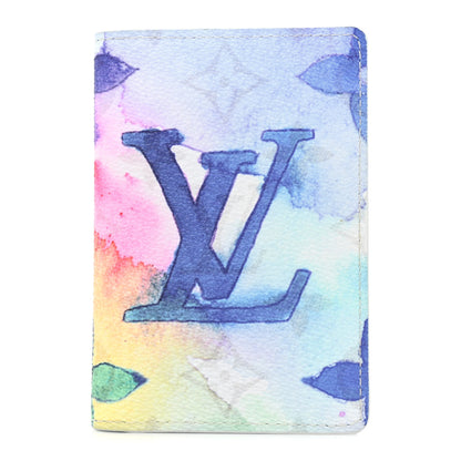 Louis Vuitton LOUIS VUITTON Monogram Watercolor Pocket Organizer NM Multicolor 1 of 8