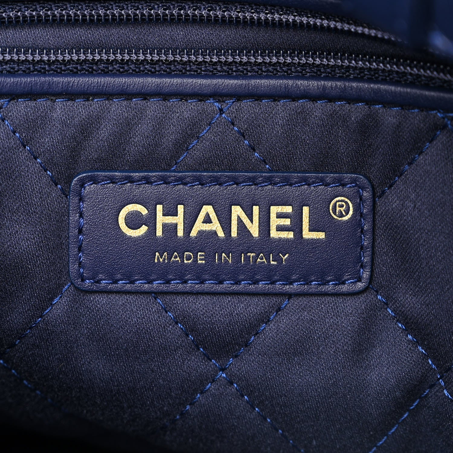 Chanel Shiny Calfskin Quilted Chanel 22 Backpack Navy 6 of 11