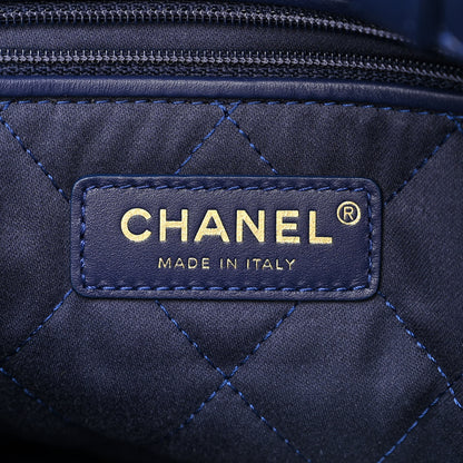 Chanel Shiny Calfskin Quilted Chanel 22 Backpack Navy 6 of 11