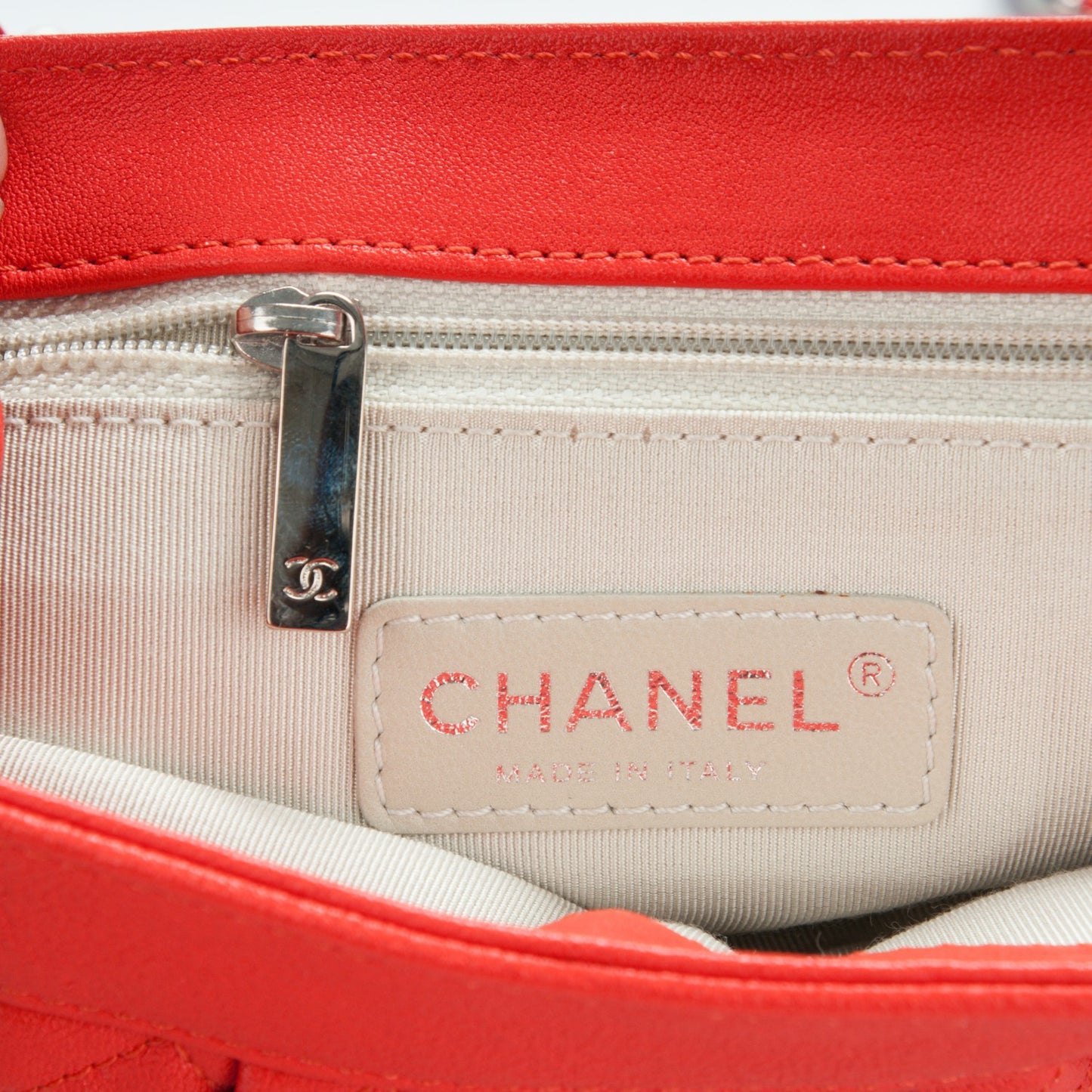 Washed Lambskin Quilted Mini Chain Around Flap Red