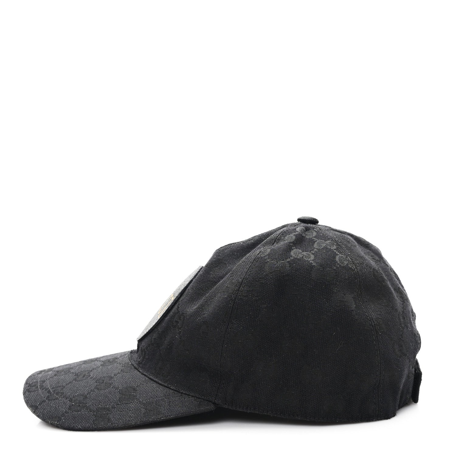 Gucci Monogram Textured Dollar Calfskin Zeno Baseball Hat XL Black 4 of 10