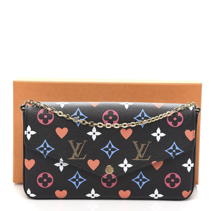 Louis Vuitton Game On Felicie Chain Wallet Black 10 of 10