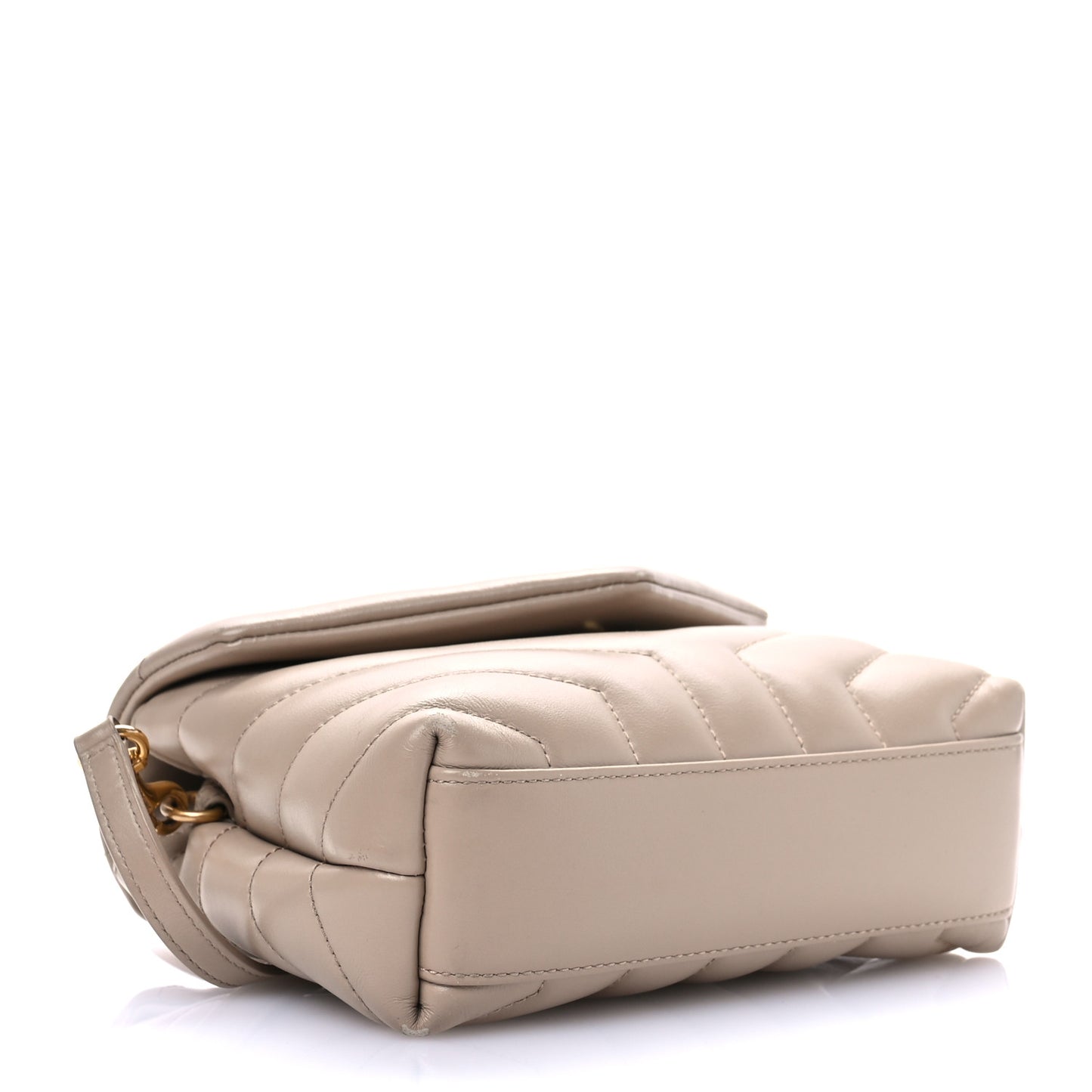 Calfskin Y Quilted Monogram Toy Loulou Crossbody Bag Taupe
